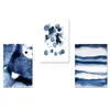 Målningar blå watecolor canvas konst affischer och tryck abstrakt målning nordisk minimalism väggbilder för vardagsrum modern ho252c
