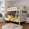 아기 유아용 침대 현대 스타일 사용자 정의 어린이 침대 솔리드 우드 트윈 스텝 서랍 저장소 1