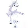 Gold Sliver Reindeer julgran hängande Bauble Ornament Party Xmas Deer Deer med Bells Festival Party Baubles337a