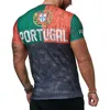 Lettera da uomo Russia Svezia Portogallo Germania Stampa manica corta Estate Palestra Sport T-shirt slim fit Top Casual T-shirt basic taglia M-4XL