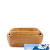 Brown Square Natural Wooden Bowl Durable Thicken Salad Bowls Fruit Meal Bread Salad Tableware For Home Kitchen 38xy CB3546802