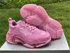 Triple S Pink Boots Middenol Triple-S Platform Mannen Vrouwen Chaussures Parijs Clear Sole Bubble Dad Shoes 17FW Outdoor Schoenen met originele doos