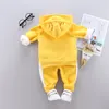 Jaune chat garçons vêtements ensembles automne garder au chaud décontracté bébé garçon vêtements fermeture éclair manteau + pantalon + gilet enfants costumes enfants vêtements