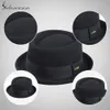 Sedancasesa 2020 Erkekler Fedora Şapkası Moda Pure Lia Yün Erkek Şapka Klasik kilise yünü için domuz turtası şapkası ile 3112450
