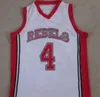 Anpassade retro Men #4 Larry Johnson Un Rebels Runnin College baskettröjor ed Size 2xs-3xl 4xl 5xl 6xl något namn eller nummer