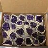 10pcs 20-50mm Taille Aléatoire Naturel Améthyste Druze Cristal Roches Grappes Pierre d'Uruguay Freeform Raw Purple Druzy Geode Quartz Gemstones