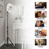 Tripod Photographing Camera携帯電話用10インチLEDリングライトDimmable SelfieランプYouTube Makeup Selfie Ring Light