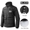 Kutook Giacca da ciclismo invernale Cappotto da sci da esterno antivento Giacca a vento impermeabile Cappello staccabile da uomo4424033