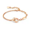 SHOWTIME bracciale in acciaio inossidabile kpop per braccialetti egirl da donna in oro rosa con perline a cuore in oro rosa bracciale bohémien 2020 cristallo