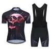 Fabriksdirektförsäljning Moxilyn 2020 Mens Black Clothing Mtb Uniform Bike Wear Cycling Jersey Short Set Ropa Ciclismo Maillot Culotte Skull06