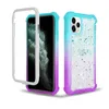 Dla iPhone 12 11 Pro Max XS Max XR X 8 7 6 Plus Glitter Sparkle Bling Full Ciało Cztery Narożniki Ochronna Ochronna Pokrywa