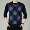 Sweater Mens Winter Thick Warm Cashmere Turtleneck Men Knitted Plaid Sweaters Slim Fit Pullover Pull Homme Classic Wool Knitwear