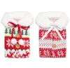 Kerstwijnhoes met strik Sneeuwvlok Gebreide fles Kleding Wijnfleshoes Kerstwijntas Kerstornament Decoratie da922