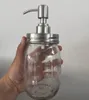 Mão Liquid Sabonete Dispensador De Aço Inoxidável Mason Jar Soap Loção de Substituição de Substituição Lotion Dispenser LID Banheiro Cozinha No Jars Lla367-P