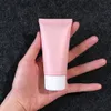 50ml Matte Pink Plastic Cream Bottle 50g Empty Cosmetic Squeeze Soft Tube Frost Facial Lotion Package 30pcs T200819278K