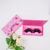 Sweet Candy Eyelash Case Dark Różowy Lash Box 25mm Crosscross 5D Norek Rzęsy Niestandardowe Laszy Pudełko Opakowania