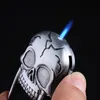 Creative Butane Torch Lighter Funny Toy Skull Gas Lighter Key Chain Metal Portable Nadmuchiwane Darmowe Ogień Zapalniczka Brak gazu