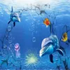de beaux paysages fonds d'écran Seascape Dolphin monde sous-marin mur de fond HD 3D stéréoscopique fond d'écran