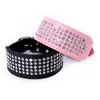 Rhinestone Inlay Leather Choker Charms Pet Crystals Collar Cute Puppy Cat Dog Adjustable Buckle Leash Collars 38 5br5 G2