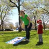 4 pièces sacs de Cornhole sac de CORNHOLE de haricot tissu ACA jeu de régulation sac en Nylon extérieur pour trou de maïs Game17253022