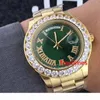 Luxury 18k Gold Presidente Daydate Ginebra Men Big Diamonds Dial Bisel Muñeco automático Men039s Reloj Reloj Watchs Wristwat6849105