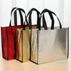 Wholesale-Fashion Laser Shopping Bag Foldable Eco Bag Large Reusable Shopping Bags Tote Waterproof Fabric Non-woven Bag No Zipper Hot Sale