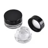 Food Grade Non-Stick 3ml 5ml Glass Jar Tempered Glass Container Wax Jars Dry Herb Containers with Black Lid