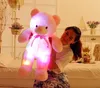 Niedźwiedzie LED Faszerowane Zwierzęta Cute Glow Niedźwiedź Pluszowe Zabawki Kreatywny Kolorowe Pluszowe Zabawki Kawaii Zapal Zwierząt Doll Doll Christmas Zabawki Kka8051