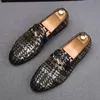 New Designer Men fashion Woven style slip-on flats prom Shoes Loafer Male Dress Homecoming wedding shoes Sapato Social Masculino