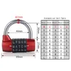 Top Deals 5 Letter Zinc Alloy Combination Padlock Code Password Lock Door Cabinet Drawer Bike Motorcycle Student Locker LocksBl11246571