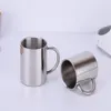 Stainless steel Tumbler Cups Handgrip 2 layer Vacuum Insulated Keep Warm Sports Champagne Bear Coffee Mugs Water Cups