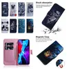 حالات محفظة من الجلد للحيوانات لـ Moto G G200 G51 G71 G31 G41 G Power 2022 E20 Sony Xperia 10 III 5 1 L4 Flower Lion Panda Dog Wolf Tiger Cat Cartoon Owl Beac Flip Cover Back