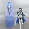 Akame GA Kill! Esdeath cosplay pruik 100cm blauw lang recht haar