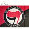 Drapeau anti-fasciste Action rouge noir 35ft 90cm150cm Polyester drapeau décoration volant festive drapeau du jardin festif cadeaux2005829