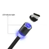 Ładowarka magnetyczna 3 w 1 Kable 2A 1 m Nylon Świecący przewód LED Micro USB Typ C Kable ładujące do Samsunga