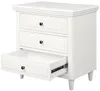 "U_Style 3 -Drawer Solid Wood Cabinet لتخزين غرفة النوم الحديثة - قطعة أثاث أنيقة ووظيفية لتنظيم مساحتك"