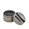 Tung rökning Zink Alloy Grinder Diameter 80mm 4 lager Tobak Kross Herb / Spice Miller med hållarförvaring