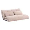 US STOCK Oris Fur. Adjustable Foldable Modern Leisure Sofa Bed Video Gaming Sofa with Two Pillows WF008064DAA