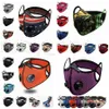 Outdoor Sports Cycling Masks With Double Breathable Valve PM2.5 Antifog Anti Dust Protective Mask Designer Face Masks 24styles RRA3421