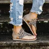 2020 Top vendeur - Sandales pour femmes Motif léopard Grande taille Rome Sandales Anti-dérapantes pour femmes Vente chaude Chaussures d'été1