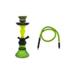 TOPPUFF portátil viagem inteira Hookah Set Incluir vidro de garrafas Shisha bacia Hookah mangueira com haste de metal bacia bandeja Silicone Seal Spacer