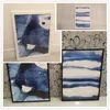 Peintures Bleu Watecolor Toile Art Affiches et impressions Peinture abstraite Nordic Minimalisme Mur Photos pour salon moderne Ho252c