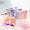 Fashion Womens Lady Kid Laser Coin Wallet PVC Lady Small Mini Coin Pouch Zipper Money Key Earphone Line Coin Holder Purse