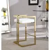 Elegant Modern Vintage Design gold Metal Velvet Furniture Armrest Chrome Finished High Bar Stool Chair for dining room199s