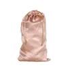 18x30 cm tomma 13 färger ljusrosa rosa rosa jungfruliga hårförlängning Förpackning Satin Silkväska Gift Hårbuntar förpackningsväskor T20264G