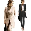 Women's Two Piece Pants Women Business Suits 2021 Fashion Elegant Tops+Long Office 2 Sets Ladies Formal Work Wear High Quality