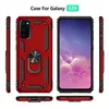 Metalowe uchwyty na pierścień palec Szafy odporny na wstrząsy Wspornik przeciwpadowy Back Cover Case Telefon dla iPhone 11 12 Pro Max Samsung Galaxy S10 S20 Note20 S21