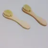 Brosse nettoyante pour le visage pour exfoliation du visage Poils naturels Brosses exfoliantes pour le visage pour brossage à sec avec manche en bois AHF8999375106