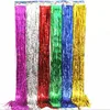 Wedding party Decoration Rain Curtain Tassel Birthday Christmas Background Wall Decorations Supplies Solid Color