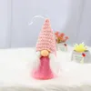 Pink Christmas Stocking Faceless Doll Flannel Christmas Hanging Decorative Stocking 4 pcs/set Pink Faceless Doll Decoration